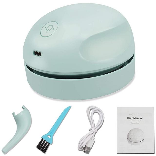 Desktop Vacuum Cleaner USB Charging with Vacuum Nozzle Cleaning Brush, Detachable Design & Portable Mini Table Dust Vaccum Cleaner, Best Cleaner for Cleaning Dust, Crumbs, Piano, Computer, Car Etc