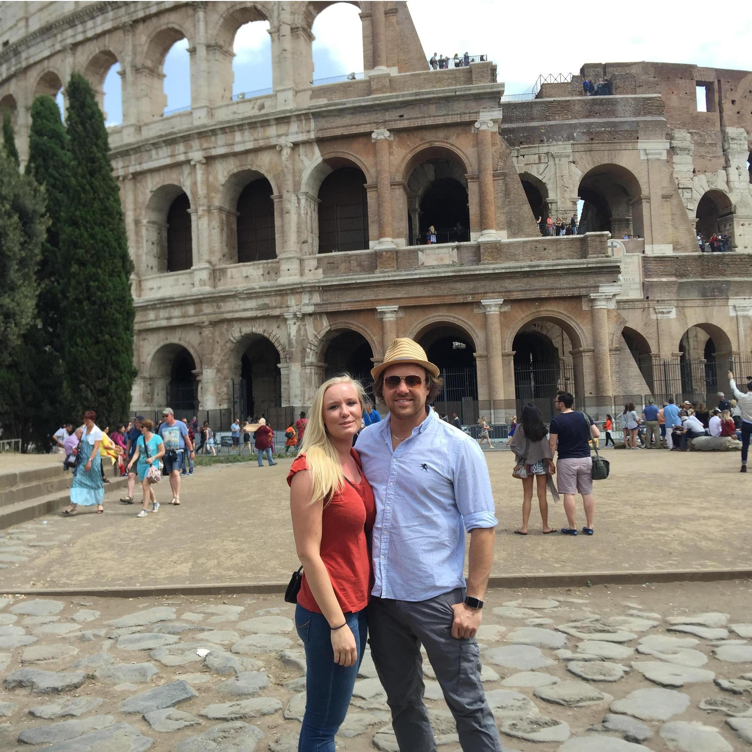 The Coliseum in Rome, Italy.