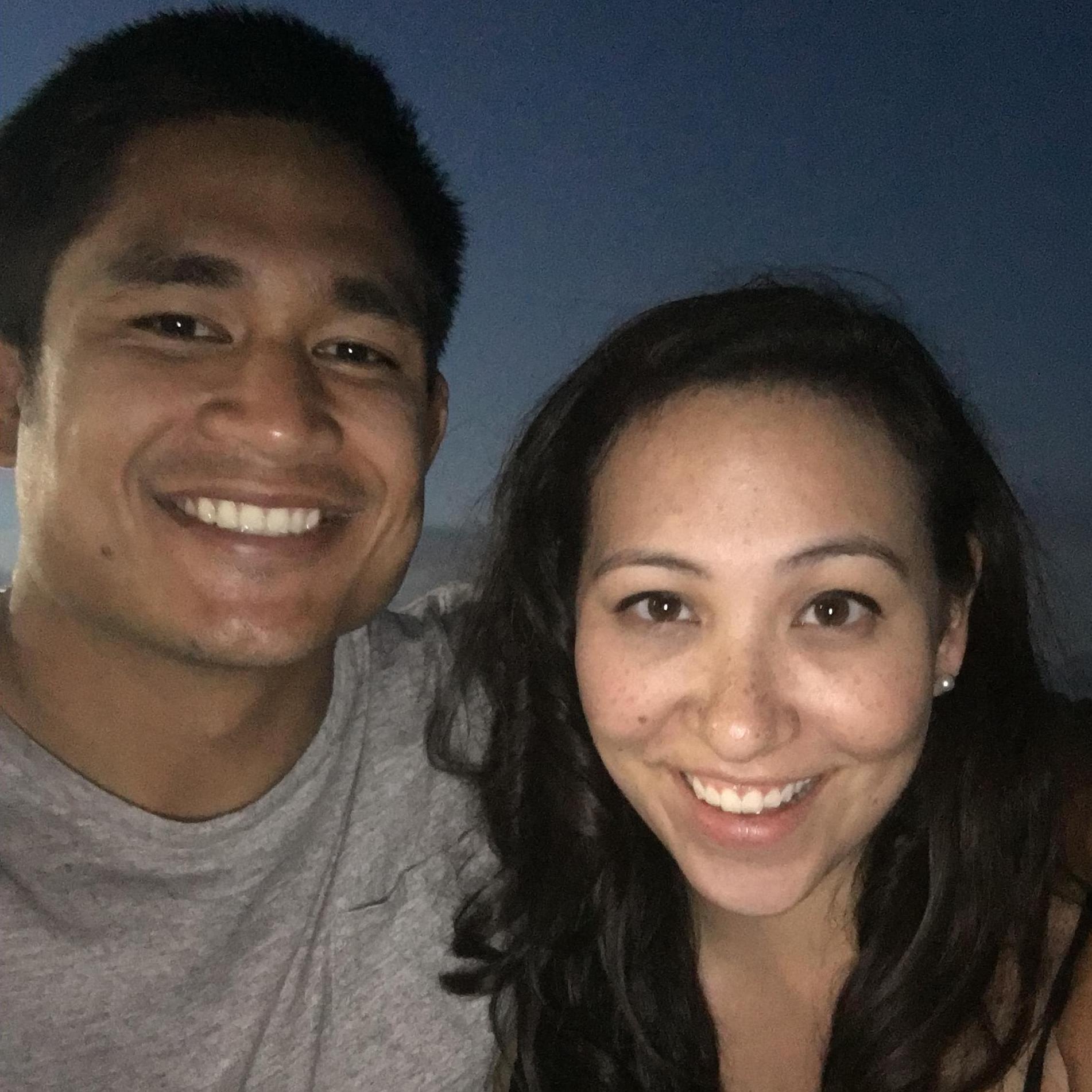 Our first picture together on the Fourth of July 2017