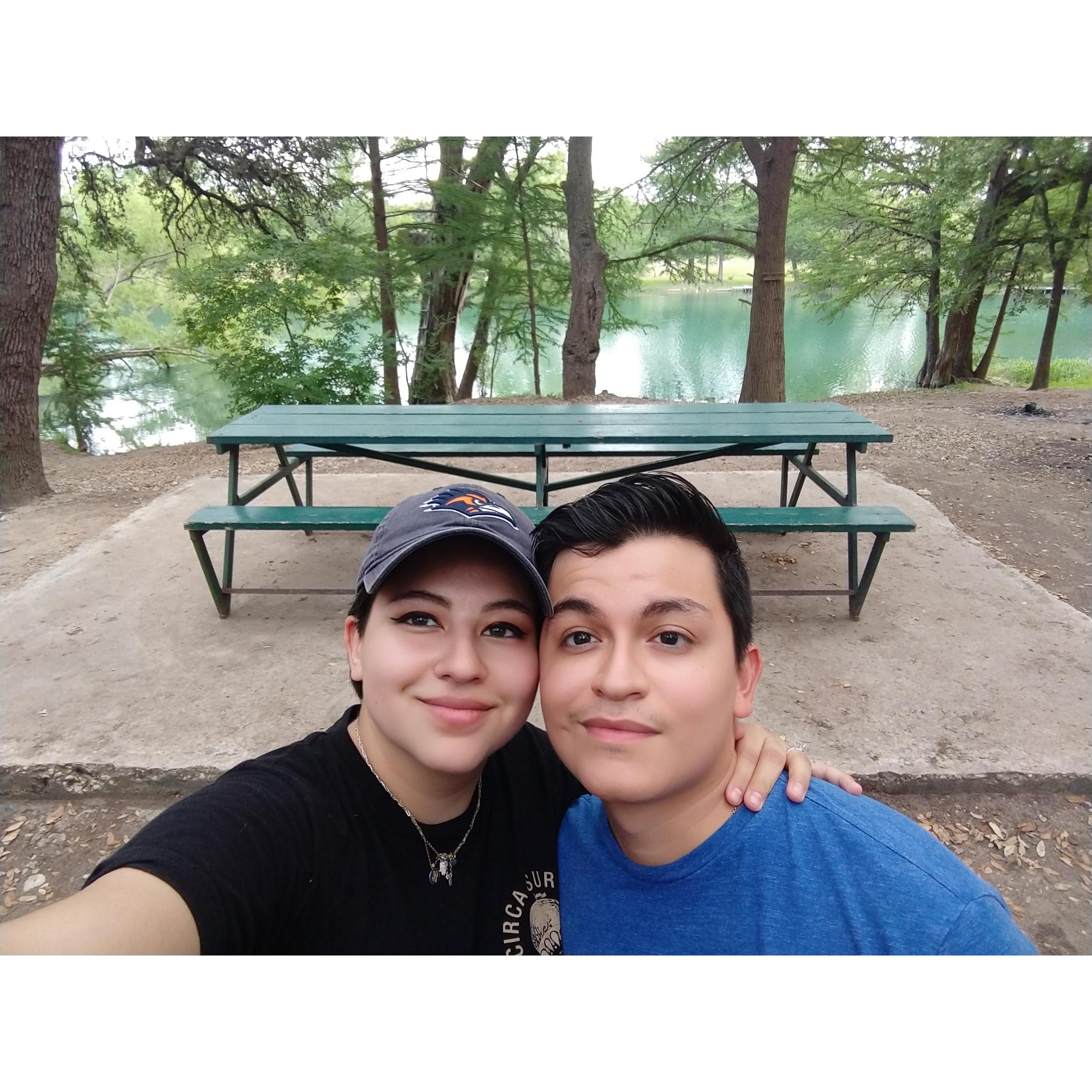In Utopia, TX when he proposed.