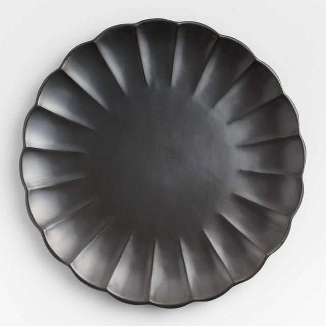 Daisy 18" Black Stoneware Platter by Leanne Ford