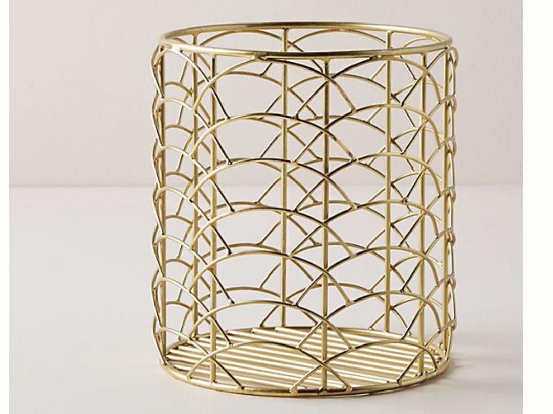 Gold Scalloped Utensil Basket from Anthropologie
