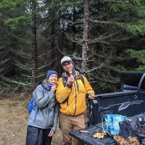 Mushroom hunting with friends
