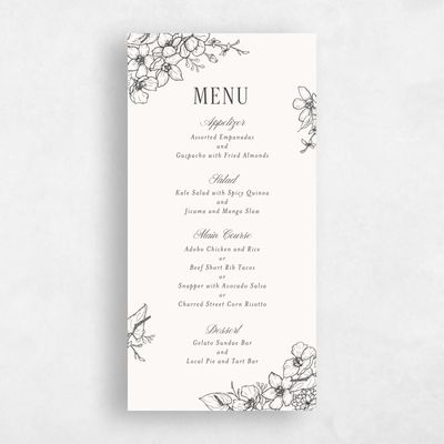 Beige Wedding Menu - Painaa