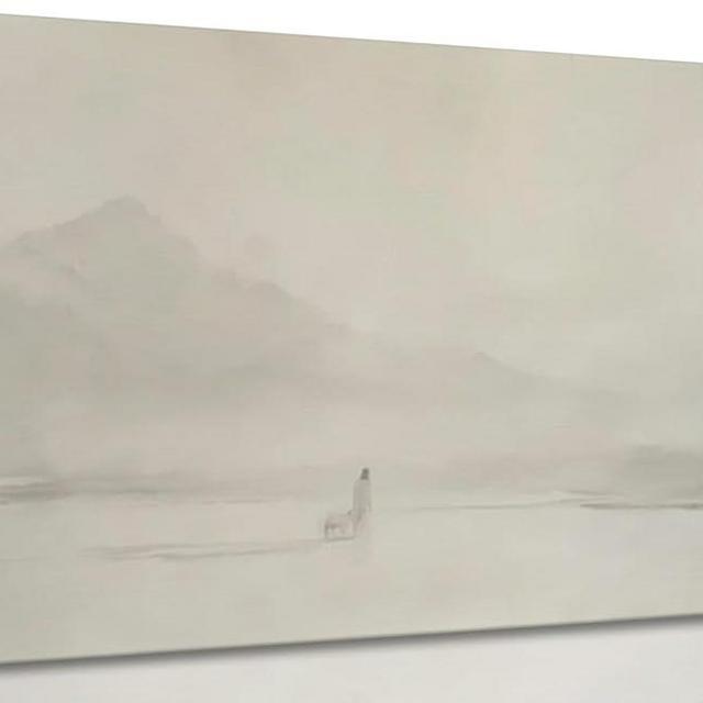 Jesus Leaves The 99 Sheep Canvas Wall Art Minimalist Beige Abstract Print Lost Sheep Wall Decor Picture Bible Stories artwork Christian Faith Painting for living room Home Church Decoration,24x12in