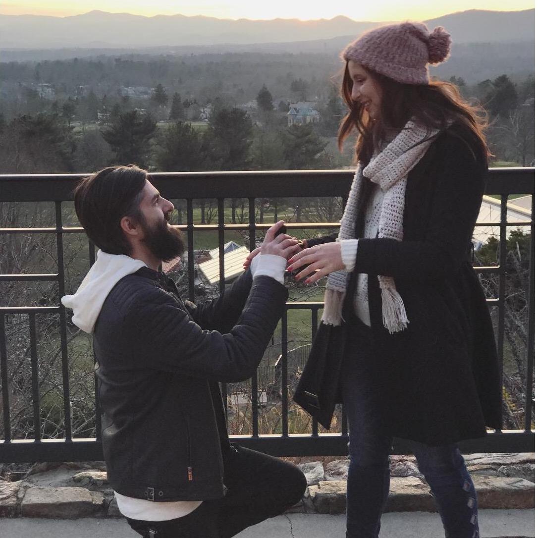 Evan proposed at The Grove Park Inn Asheville on December 30th, 2017.