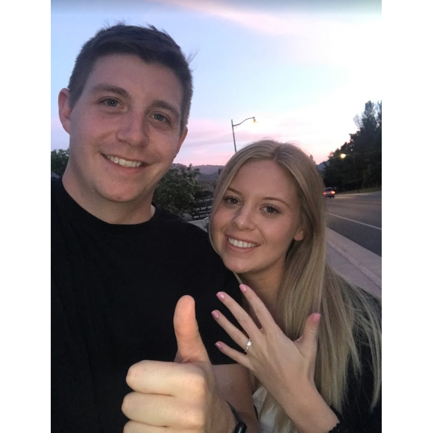2019: Our first night as an engaged couple.