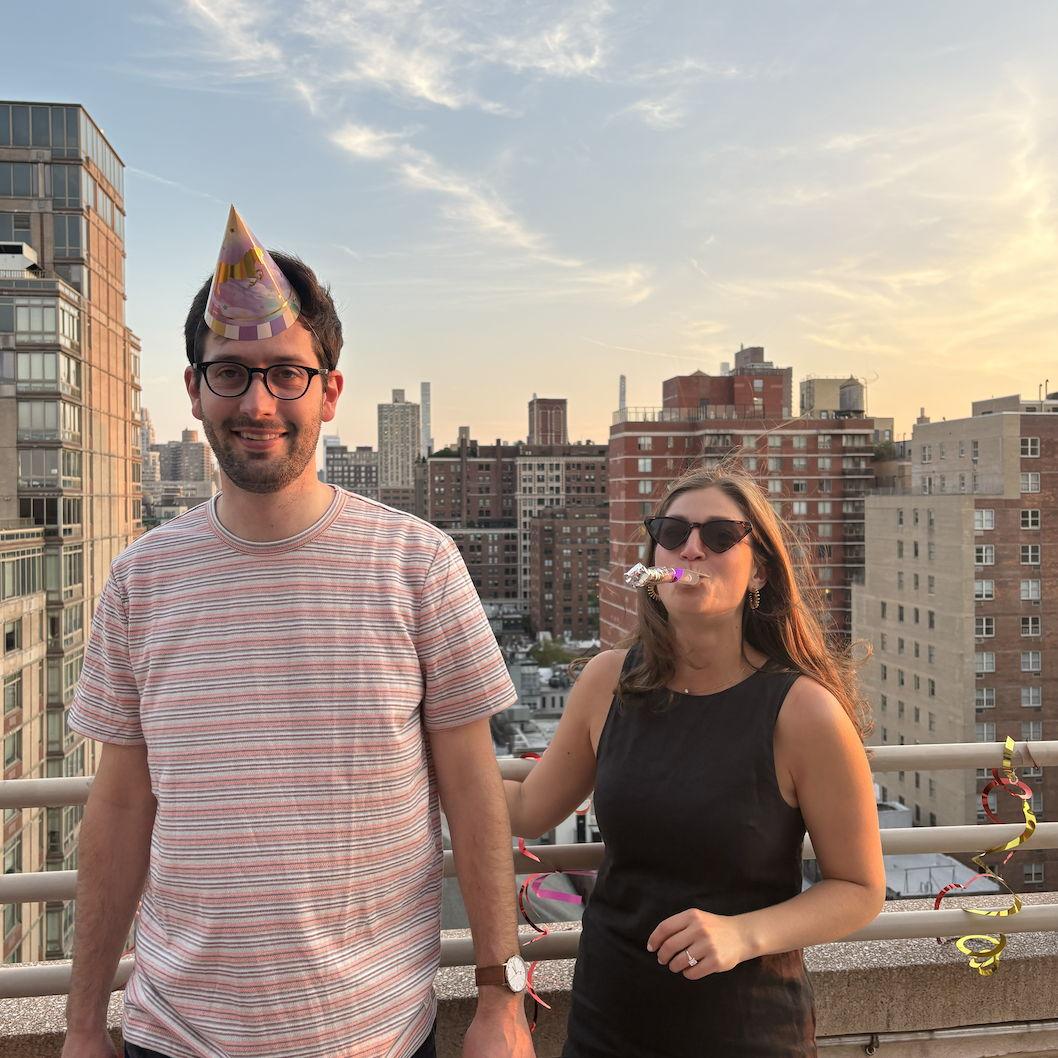 Alex's 30th birthday party in our new home together. Three years of long distance finally over!