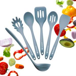 Large Silicone Kitchen Utensil Set | Blue | Starpack
