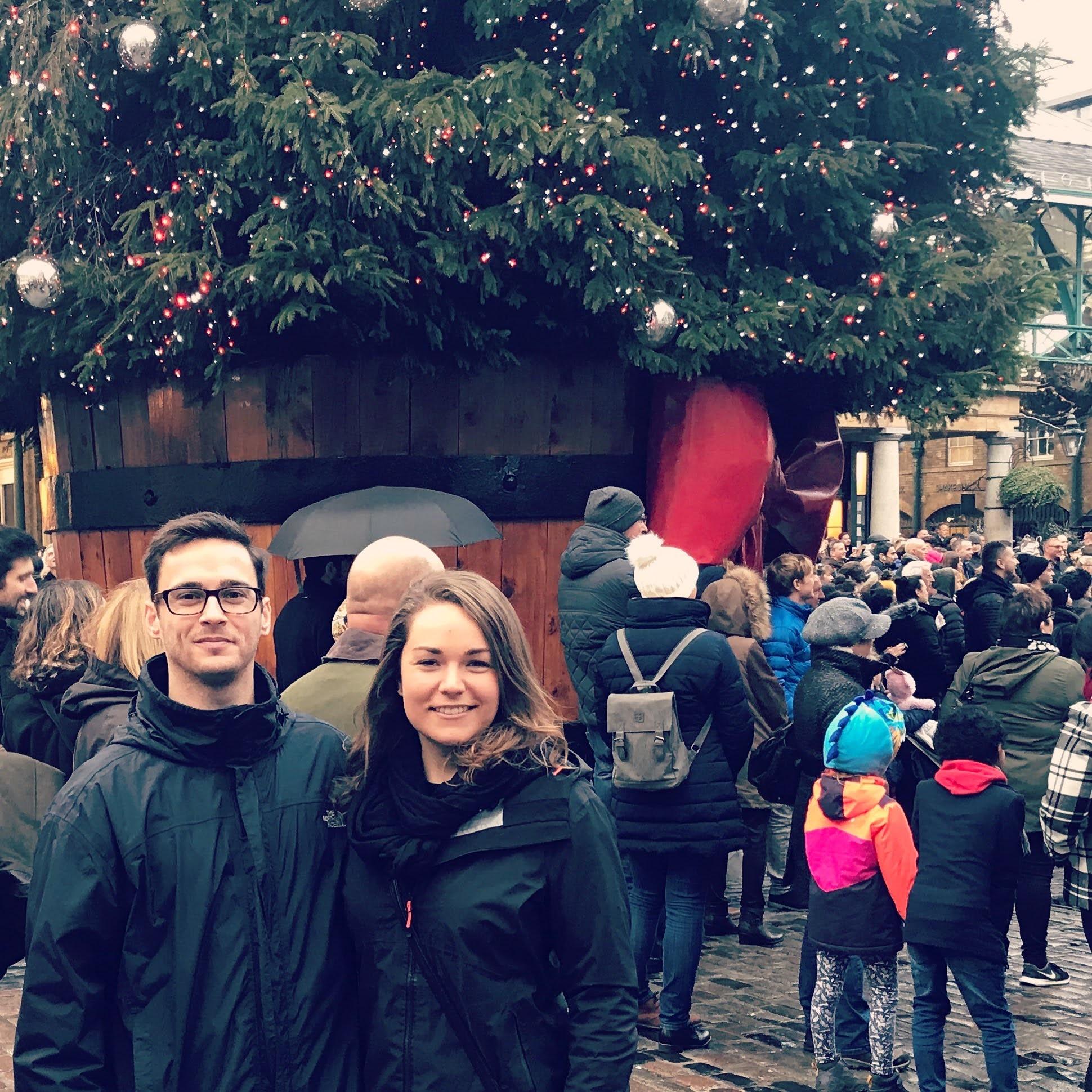 Visiting London during the holidays.
