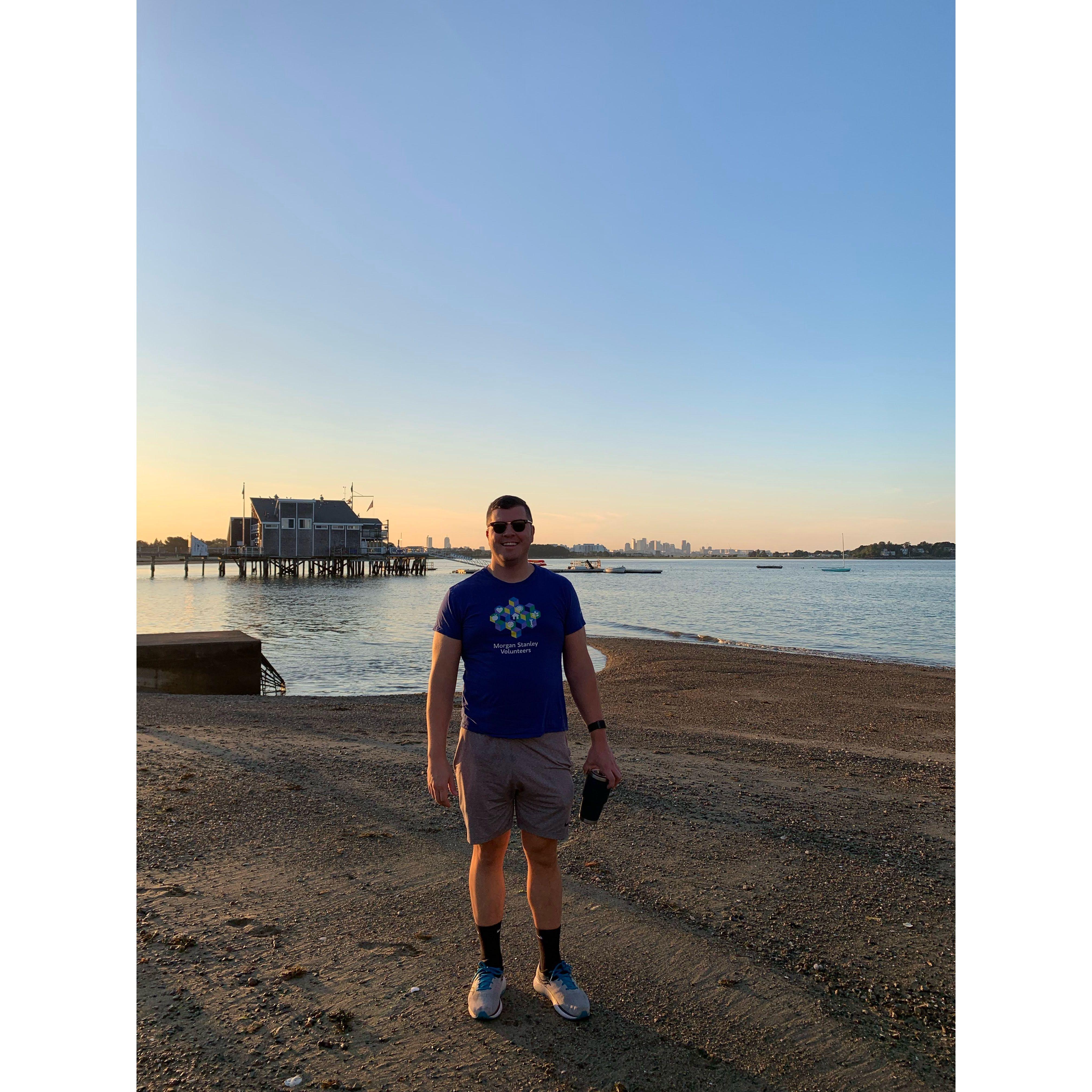 Weekly beach strolls by Wollaston Beach in Quincy, MA were a simple tradition we started when we first moved into our first apartment together.