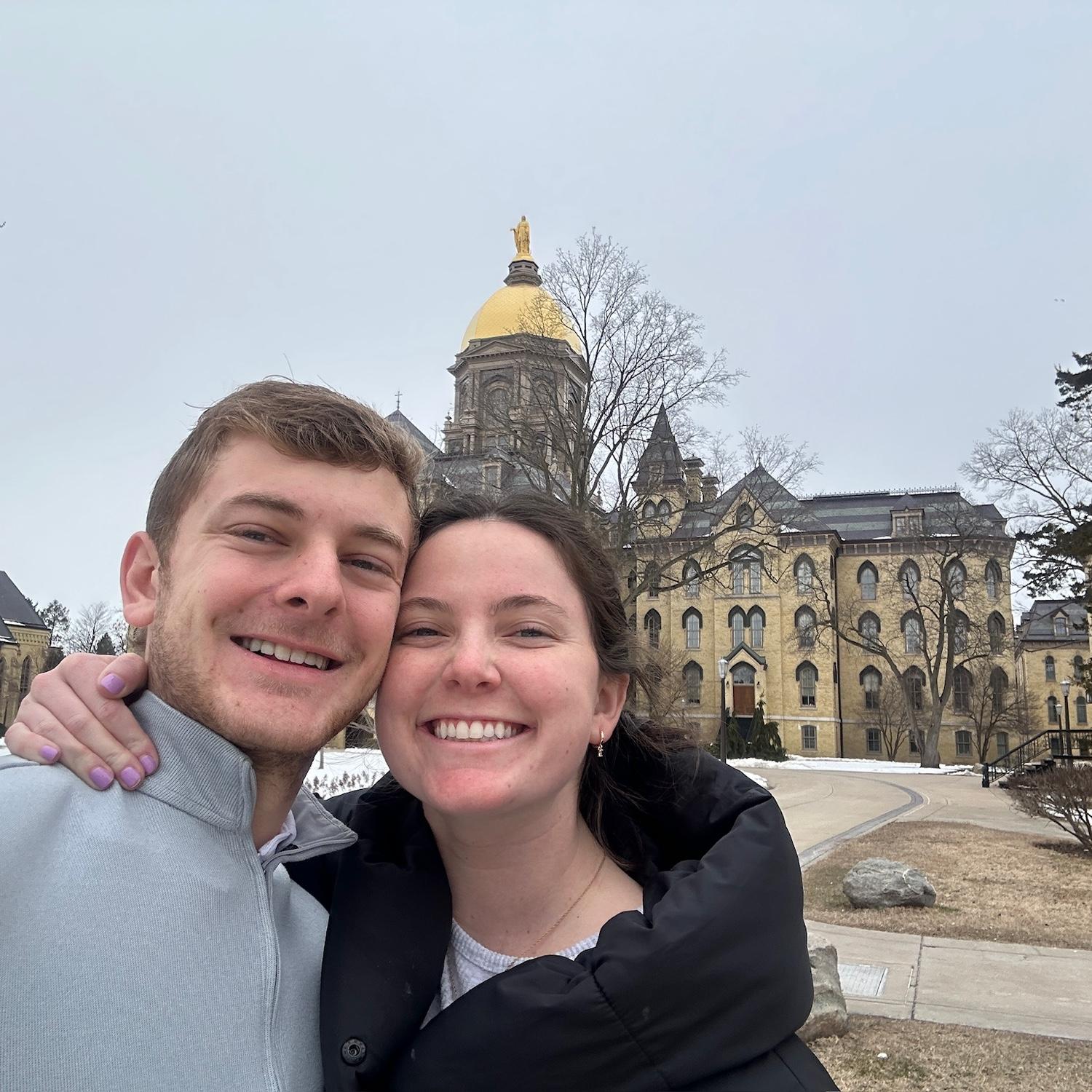 The beautiful Golden Dome at Notre Dame!
