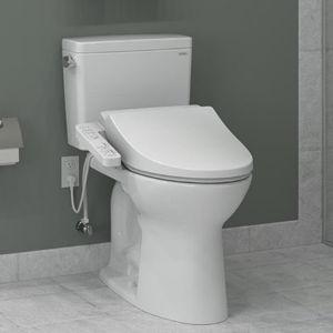 TOTO® WASHLET® A2 Electronic Bidet Toilet Seat with Heated Seat and SoftClose® Lid, Elongated, Cotton White - SW3004#01