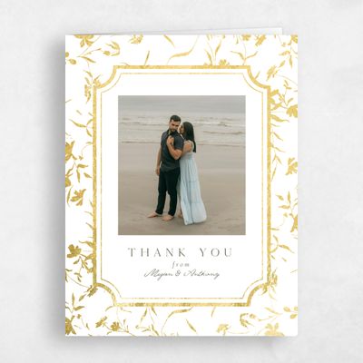 White Wedding Thank You - Vasara Photo Foil