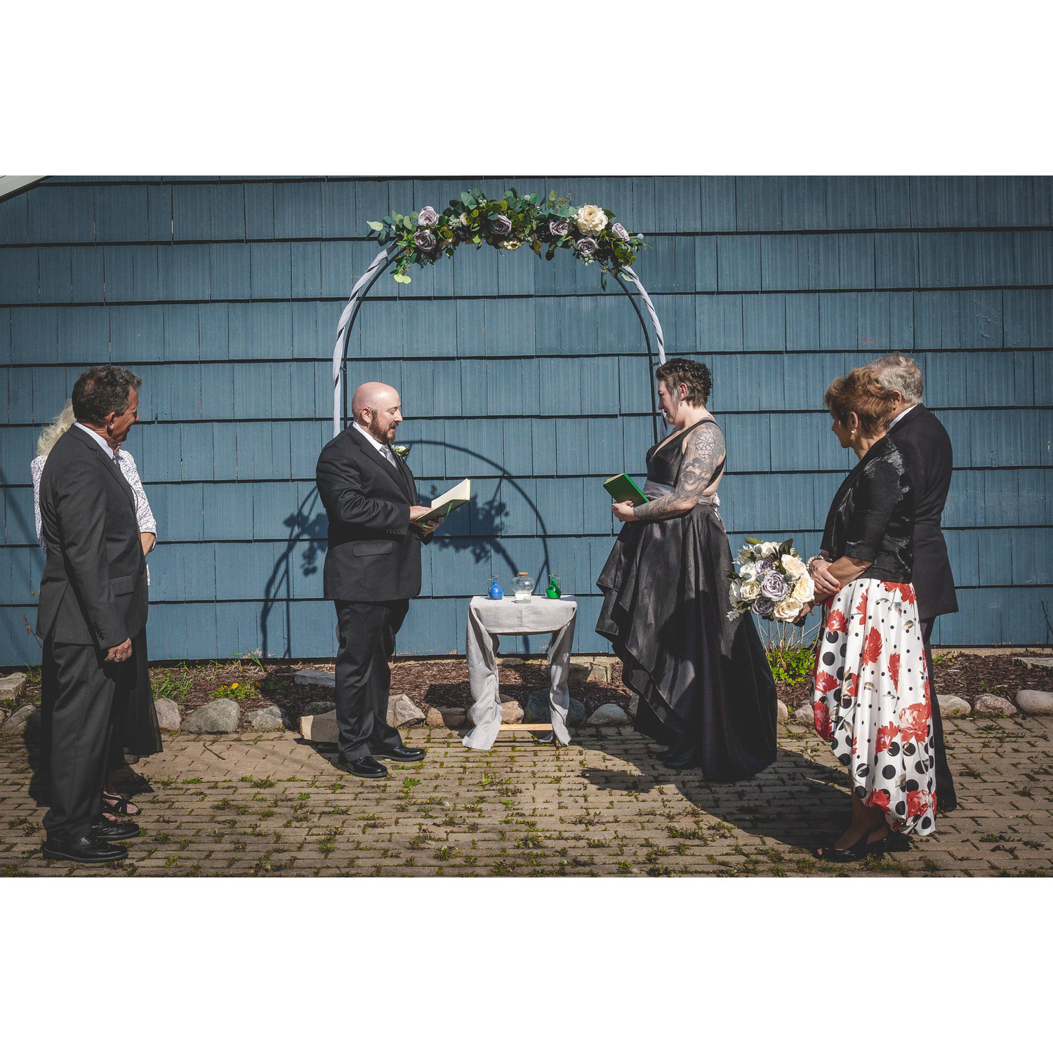 The couple wrote their own vows - making the ceremony entirely their own and unique to them.