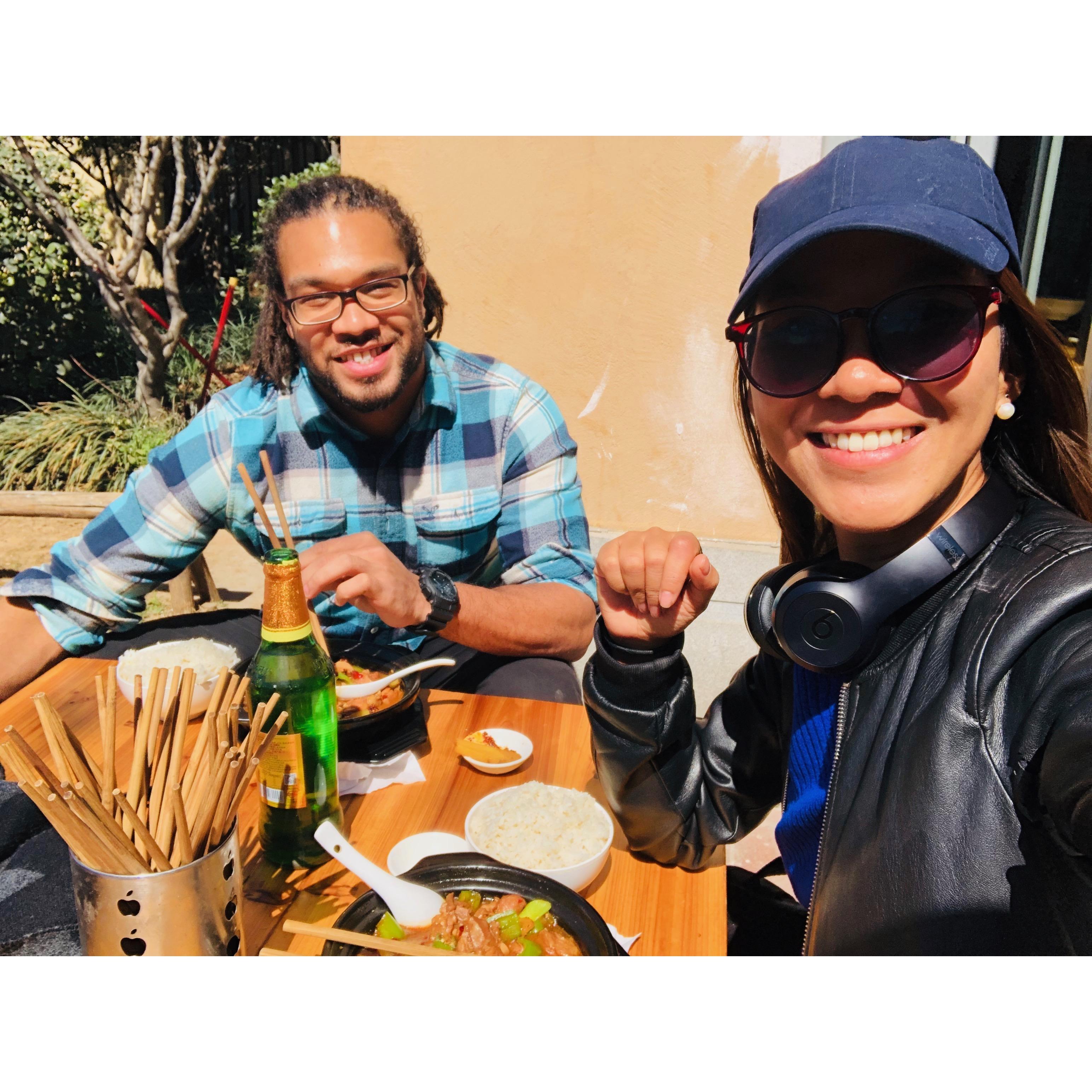 Quick lunch meet ups at our local neighborhood! #riceislife