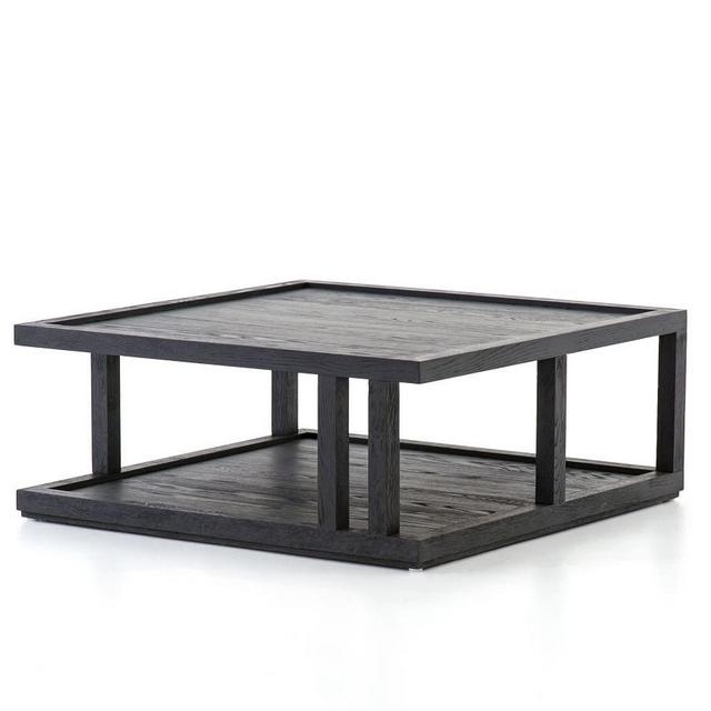 Modern Black Oak Coffee Table
