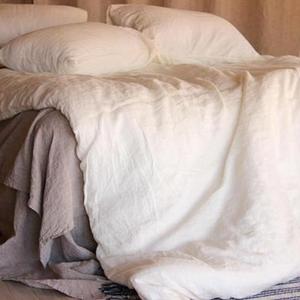Stone Washed Ivory Off-White Linen Duvet Cover Super Soft Linen Comforter Cover Quilt Twin Queen Twin XL King CalKing Full Double AU UK Baby