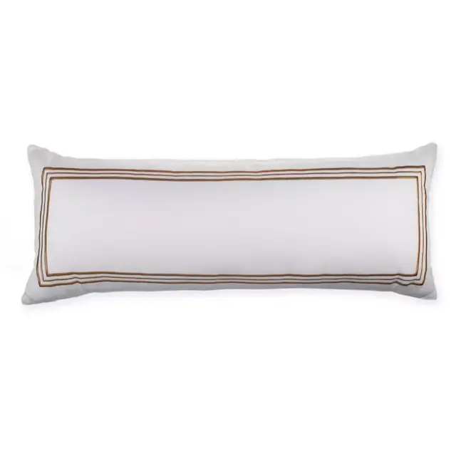 Wamsutta® Hotel Triple Baratta Stitch Bolster Throw Pillow in Honey