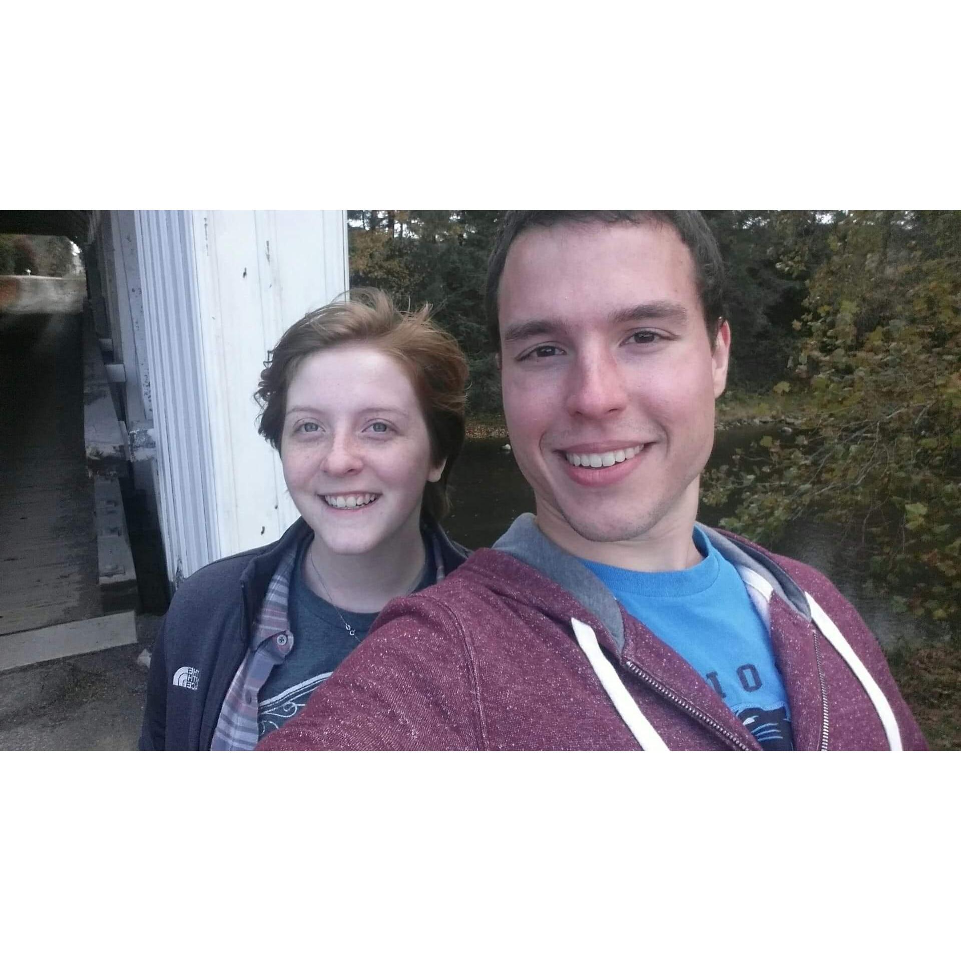 This photo was taken on the same bridge that Charles' mother and father got engaged. This same bridge is where his mother also announced that they were expecting twins.