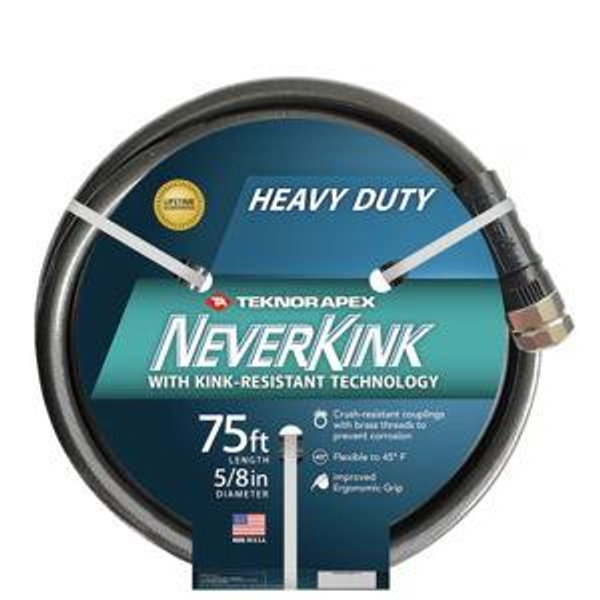 NeverKink Teknor Apex 5/8-in x 75-ft Heavy -Duty Kink Free Vinyl Gray Coiled Hose
