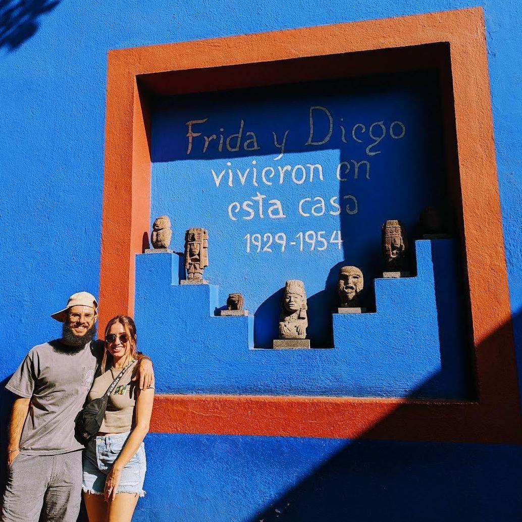 Visiting Frida Kahlo's house in Mexico City