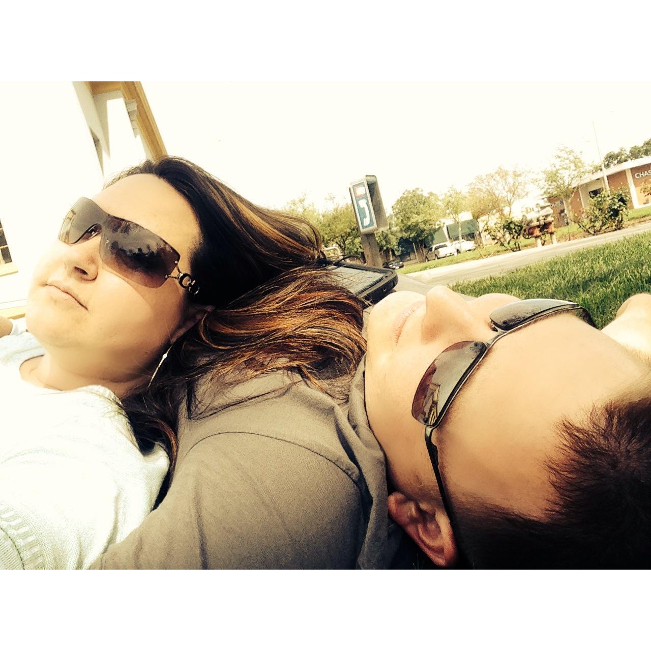 March 2014 - Nap time on the grass in Hanford