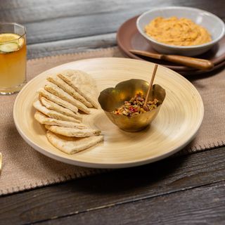 Lexa Bamboo Footed Plate