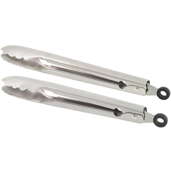 KitchenAid Universal Utility and Serving Stainless Steel Kitchen Tongs, Set of 2