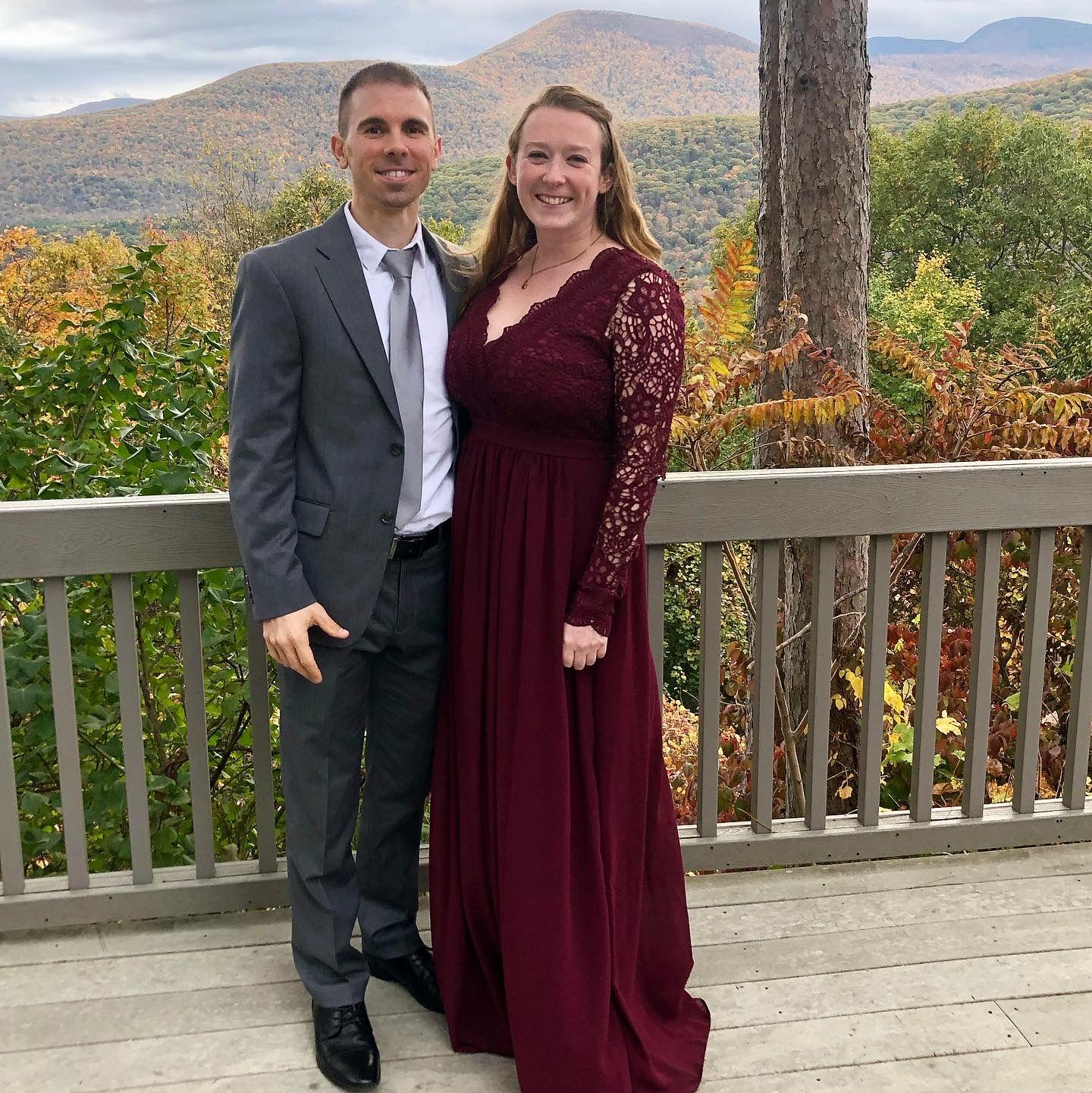 At Sarah's cousin: Megan's wedding in 2021.