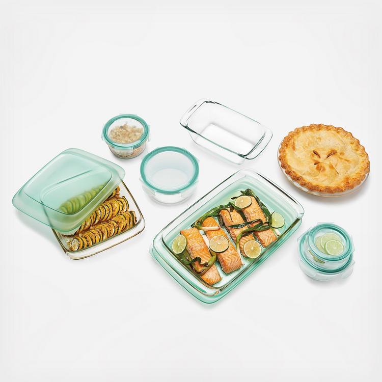 OXO, Good Grips 14-Piece Smart Seal Glass Bakeware & Storage Set - Zola