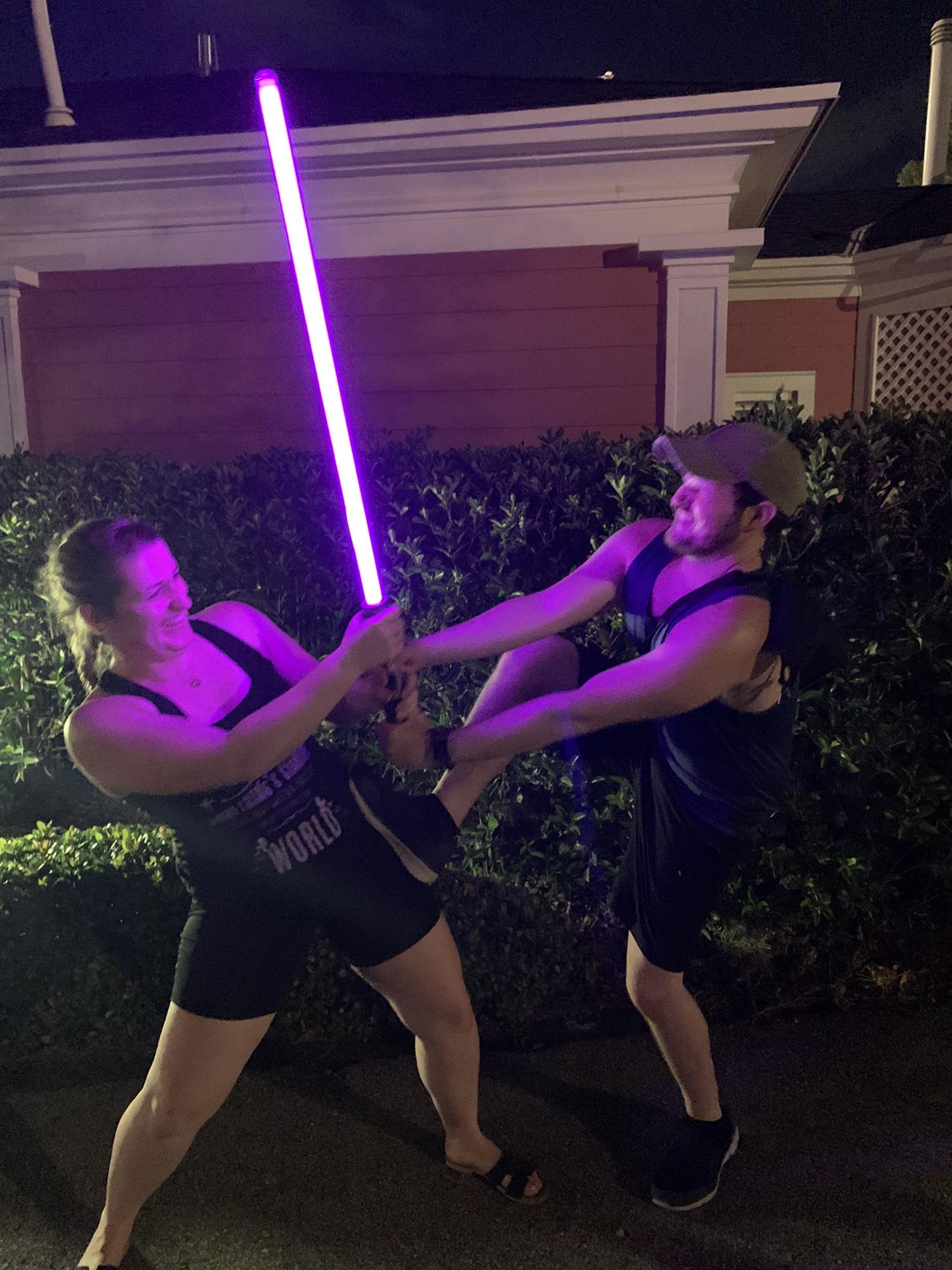 Our first civilized weapon together went well