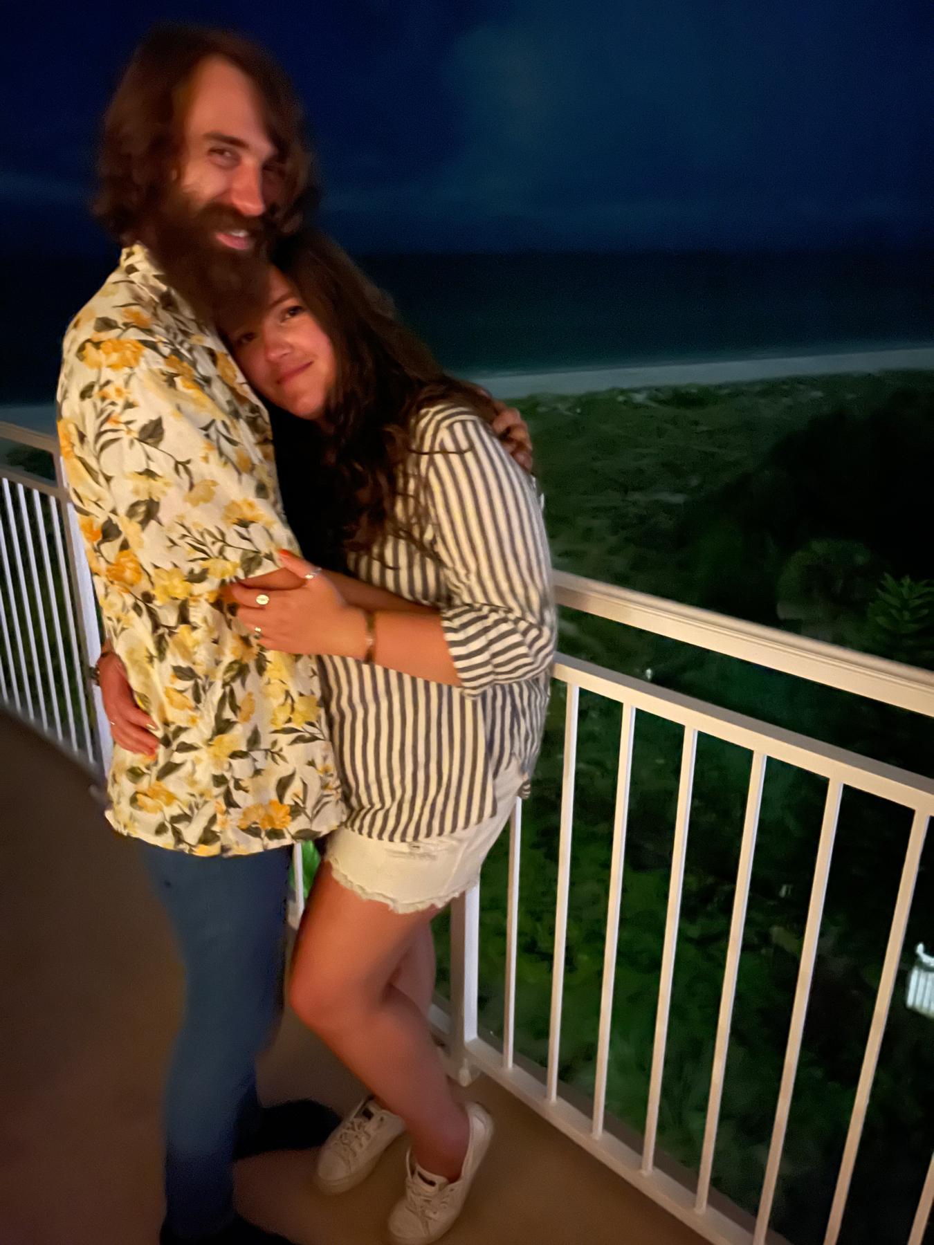 3 Year Anniversary photo taken by Taylor on the balcony at the beach! August 25, 2022