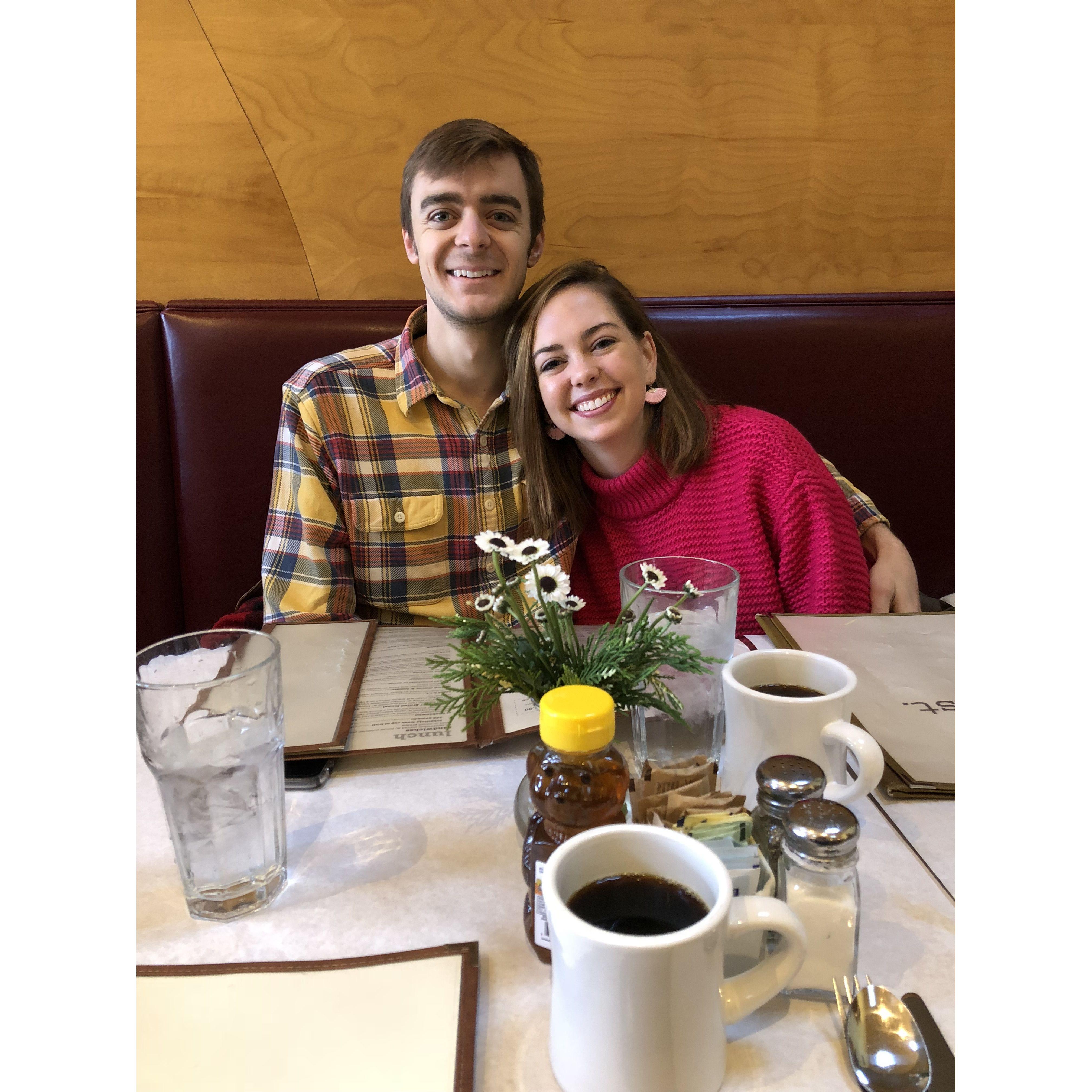 At our favorite and regularly frequented breakfast spot: Toast