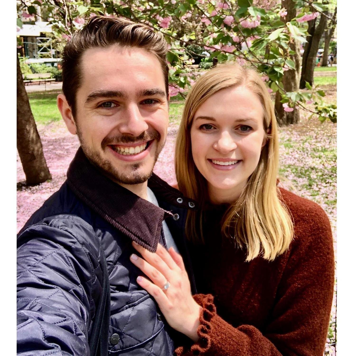 The day we got engaged in Madison Square Park