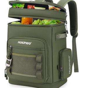 Hulongo Large Waterproof Insulated Cooler Backpack for Men & Women, Leak Proof Cooler Backpack for Camping, Beach, Fishing, Picnic, Travel, Outdoor, 30L, 48Cans