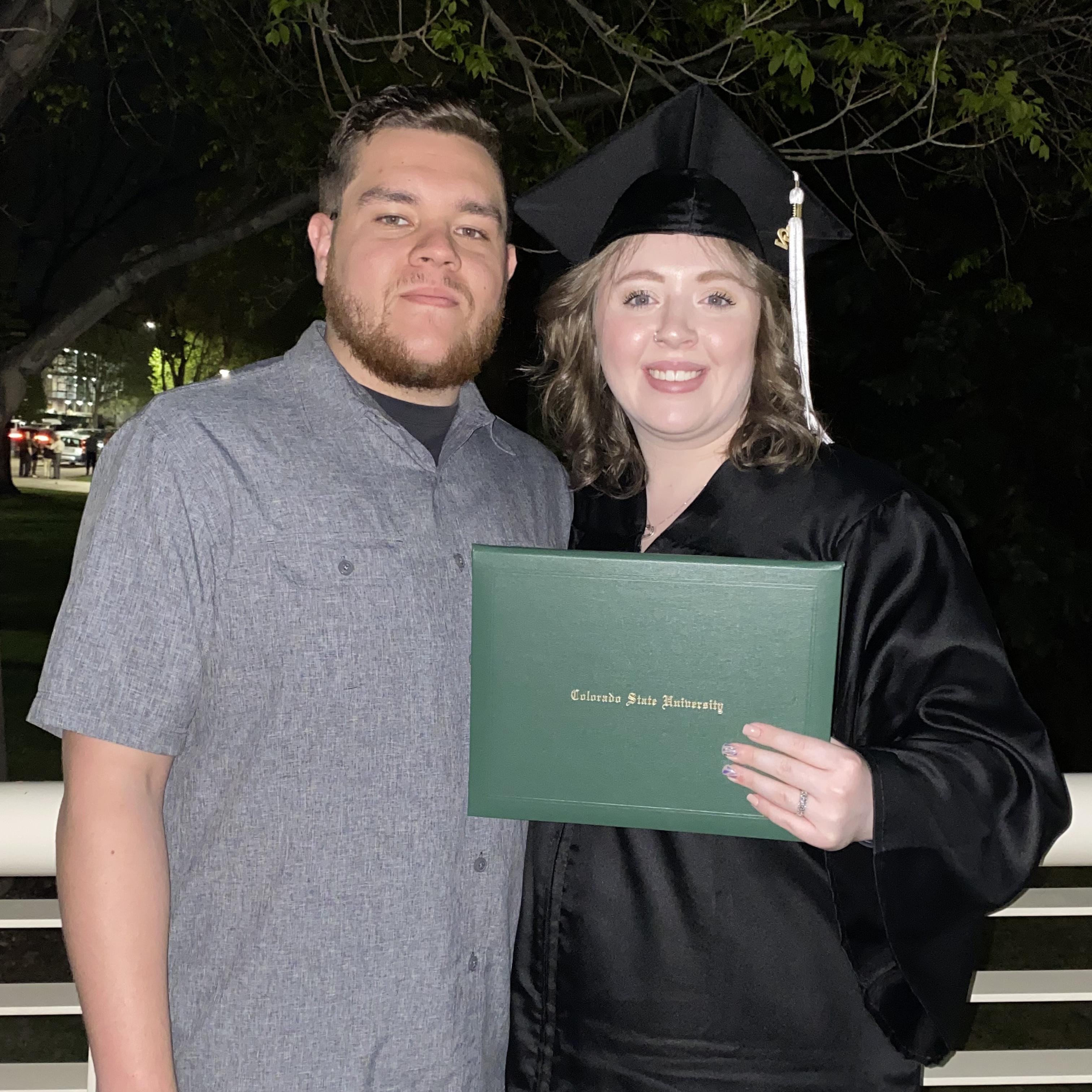 Aurora's college graduation