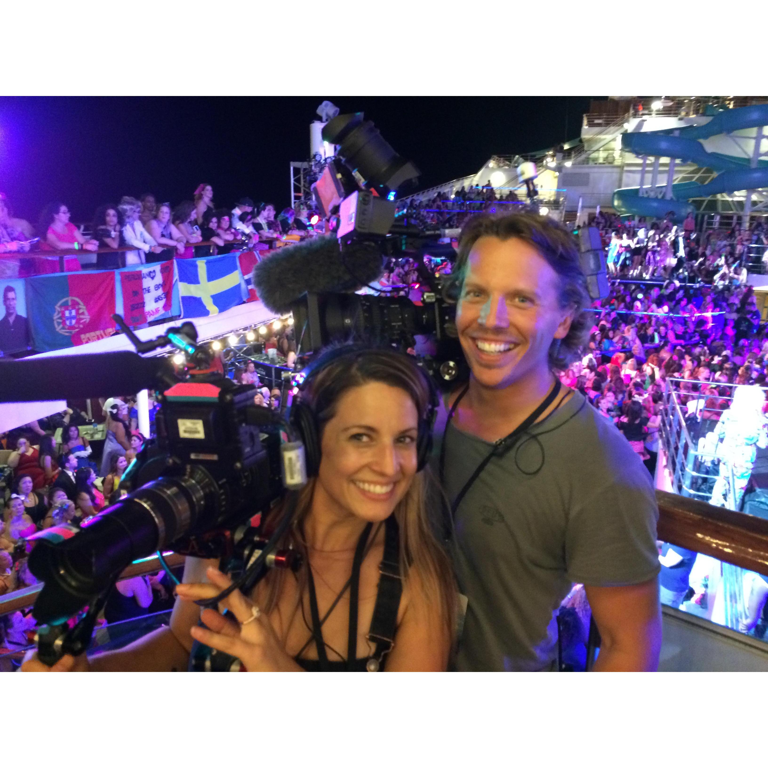 Filming with NKOTB