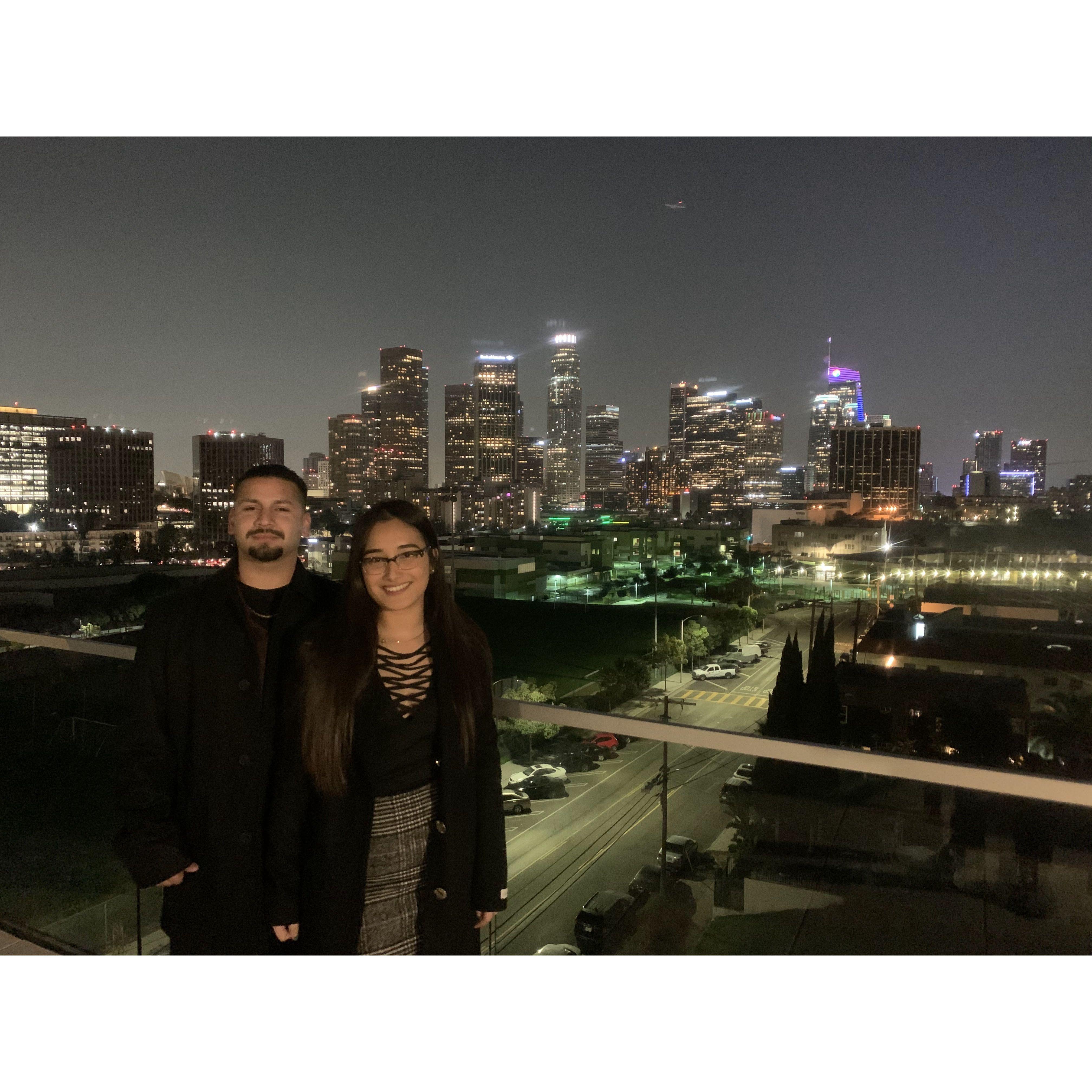 February 2020: Valentines date night over a rooftop cooking class in DTLA. Right before the pandemic hit! @ Los Angeles, CA