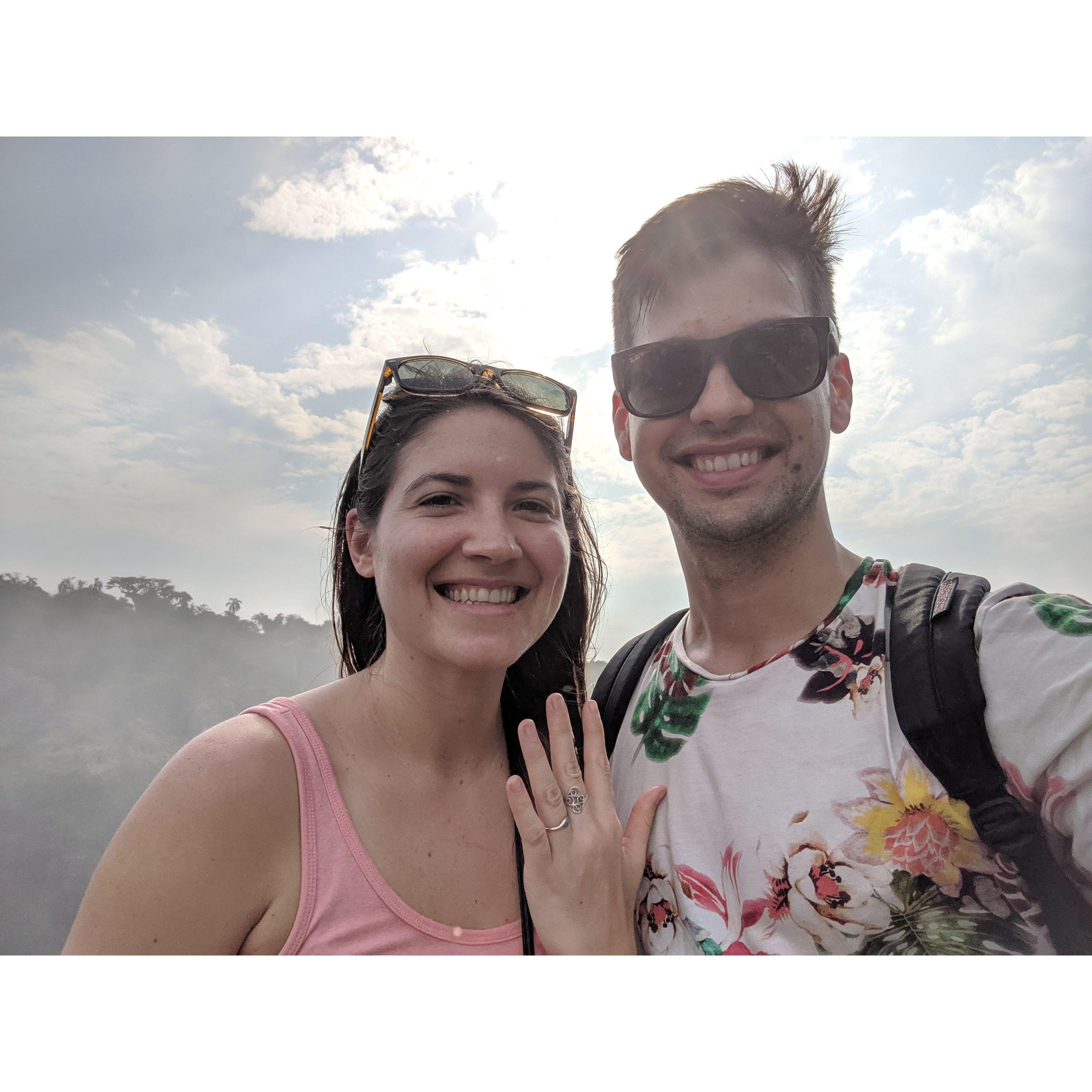 Getting engaged at Iguazu Falls!