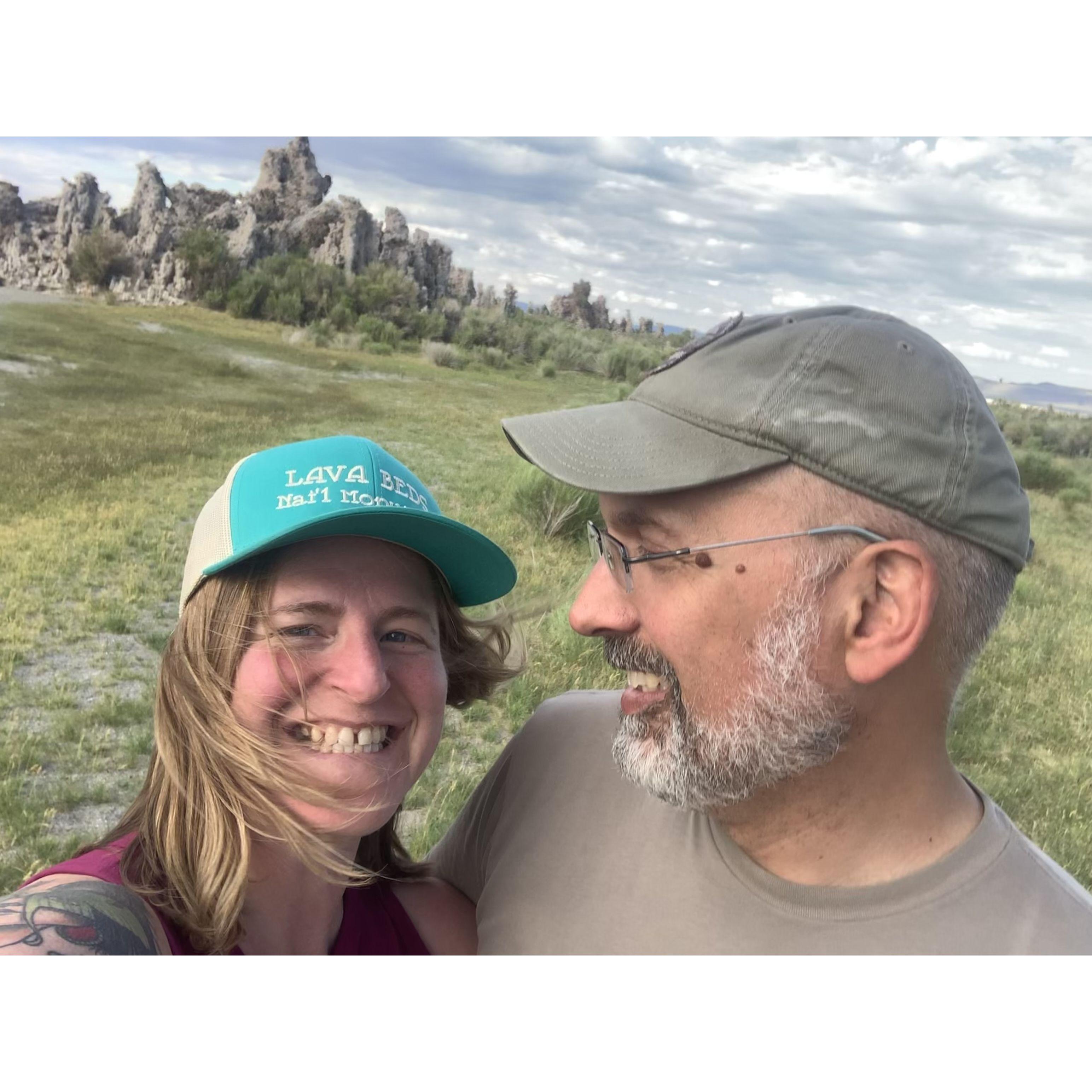 Mono Lake on our big trip. Not pictured: the FLIES