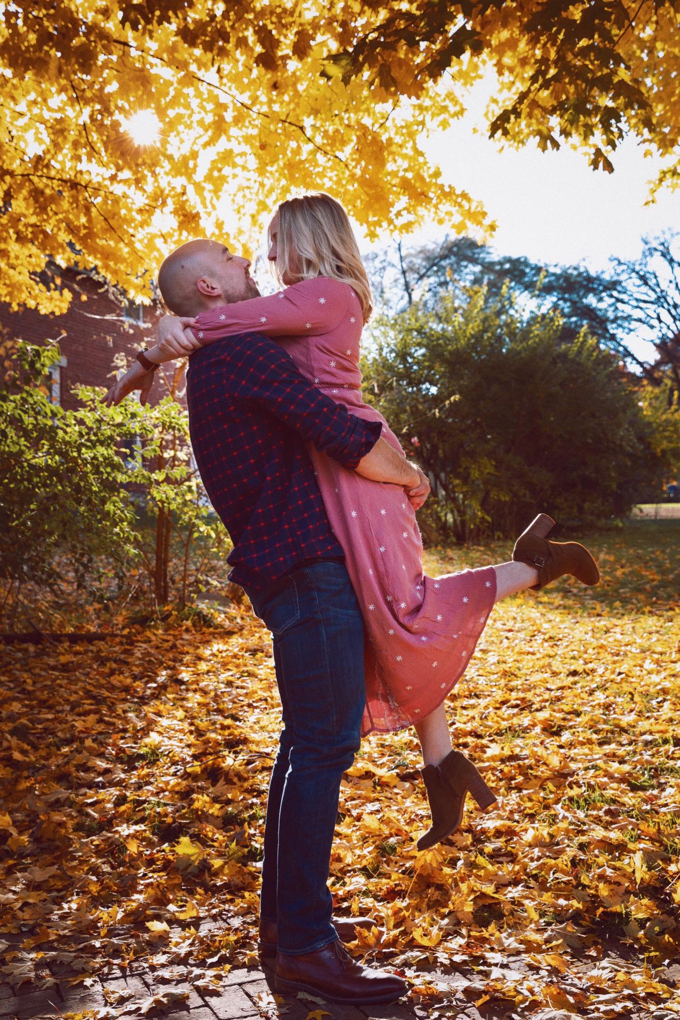 Engagement photos fall 2018.  Location:  Dublin  Photographer:  Emily Lebsock (Kristen's sister & bridesmaid)
