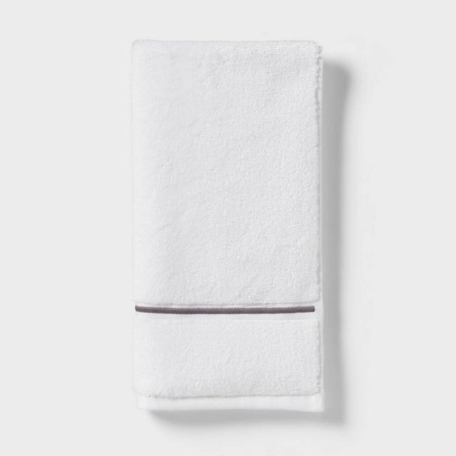 Spa Plush Hand Towel Dark Gray Embroidered - Threshold™