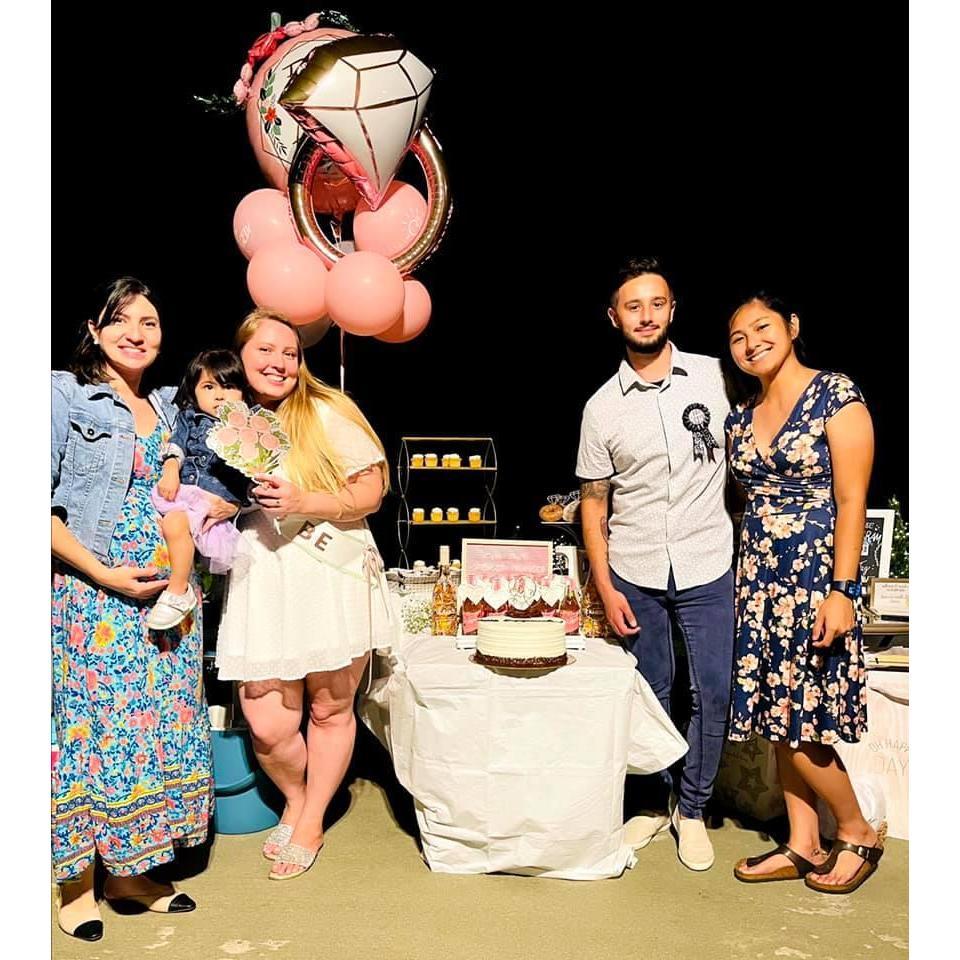 Us with Joy, Laura, Alison, and little Aiden due November 2021