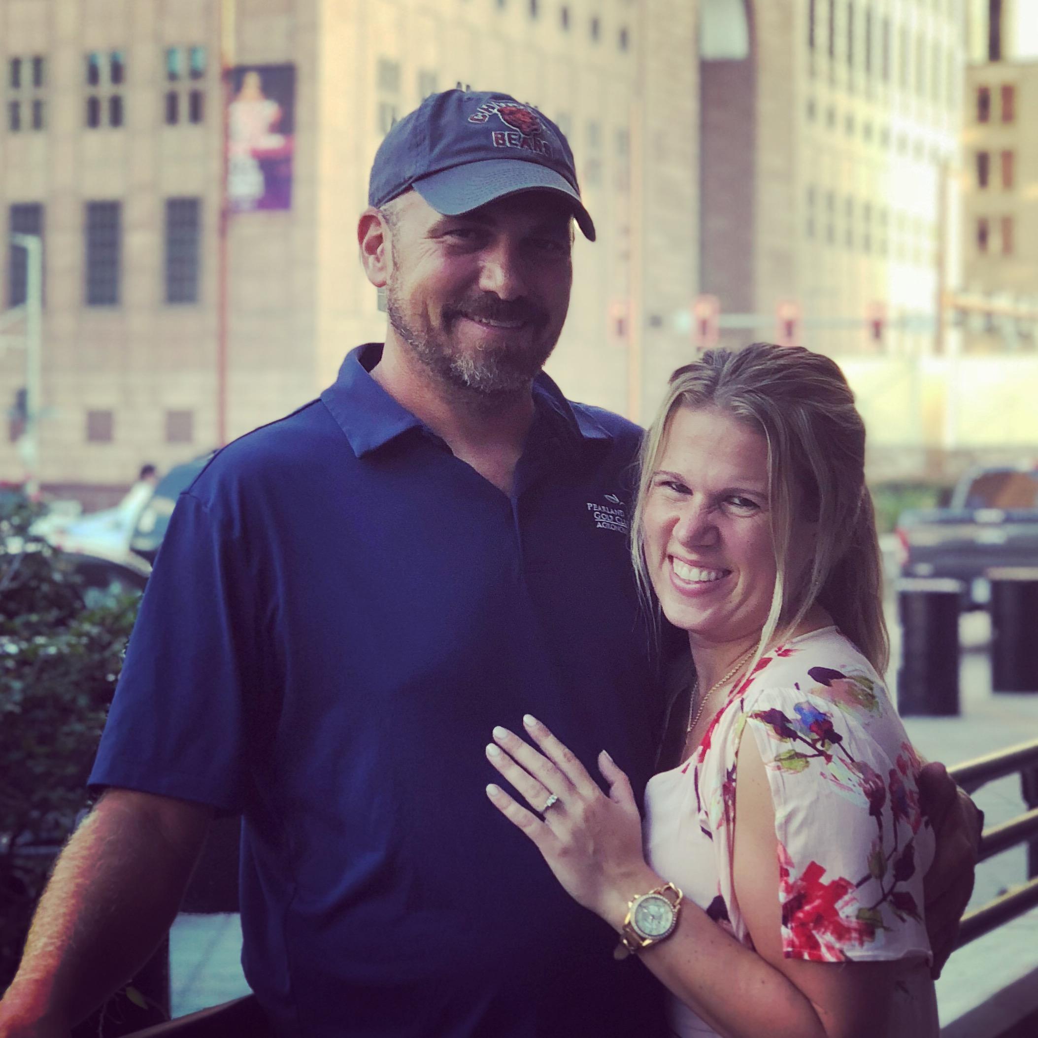We took this picture in downtown Houston right before seeing our favorite comedian Bill Burr.