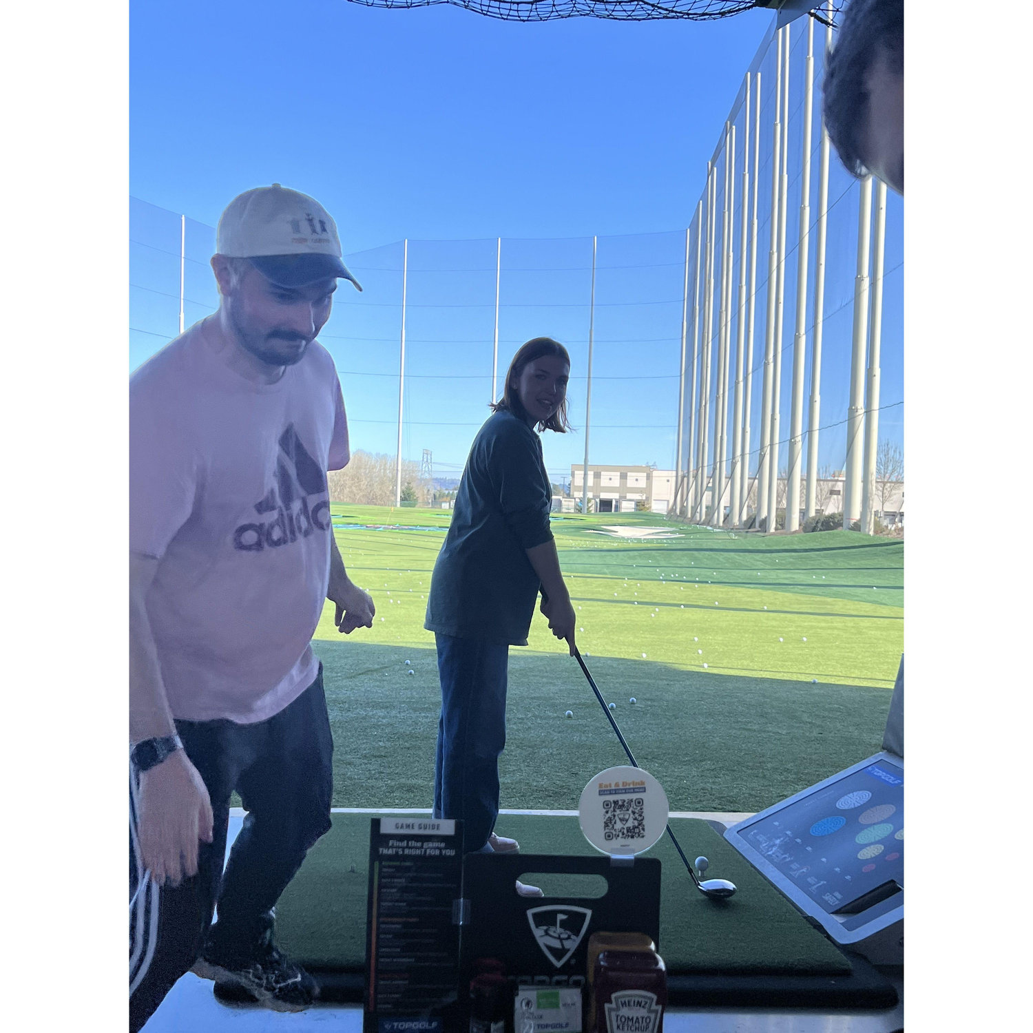 johnny developing a healthy fear of my golf swing