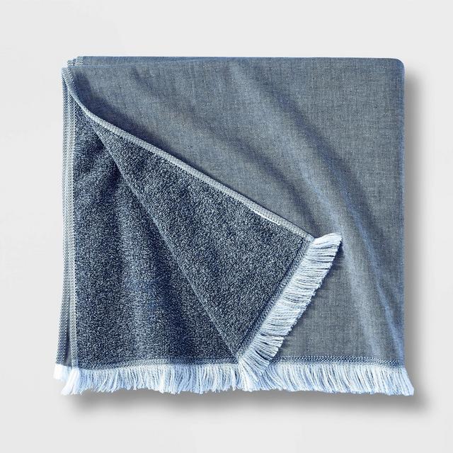 Flat Weave Bath Towel Blue - Casaluna™