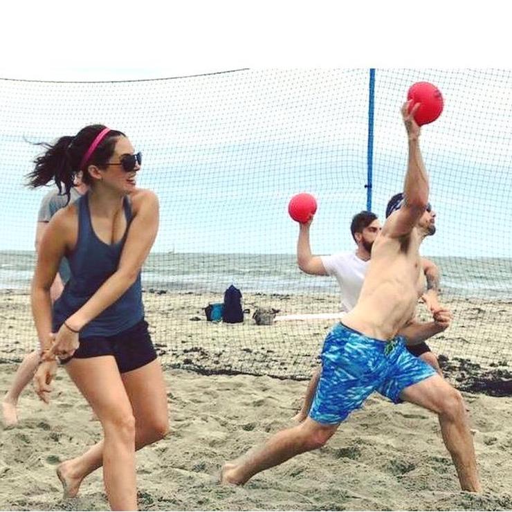 Our first picture together seems pretty fitting.