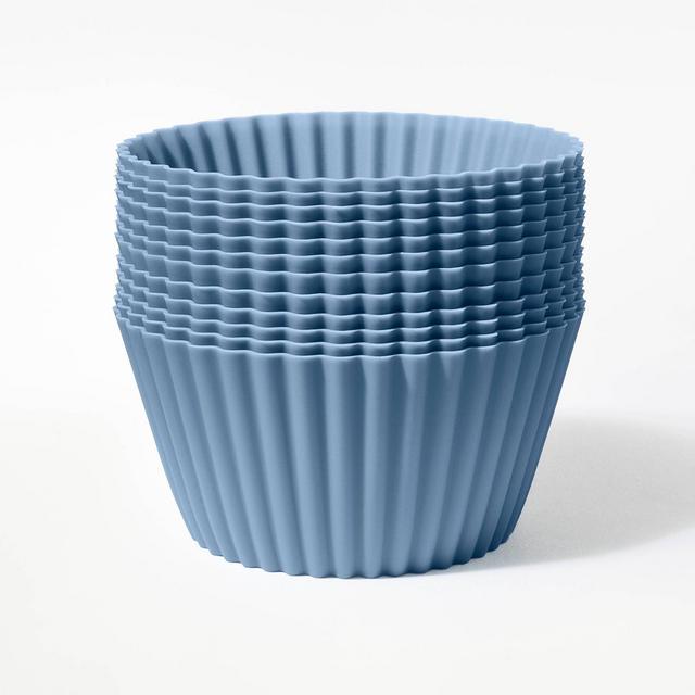 12ct Silicone Baking Cups Blue - Figmint™