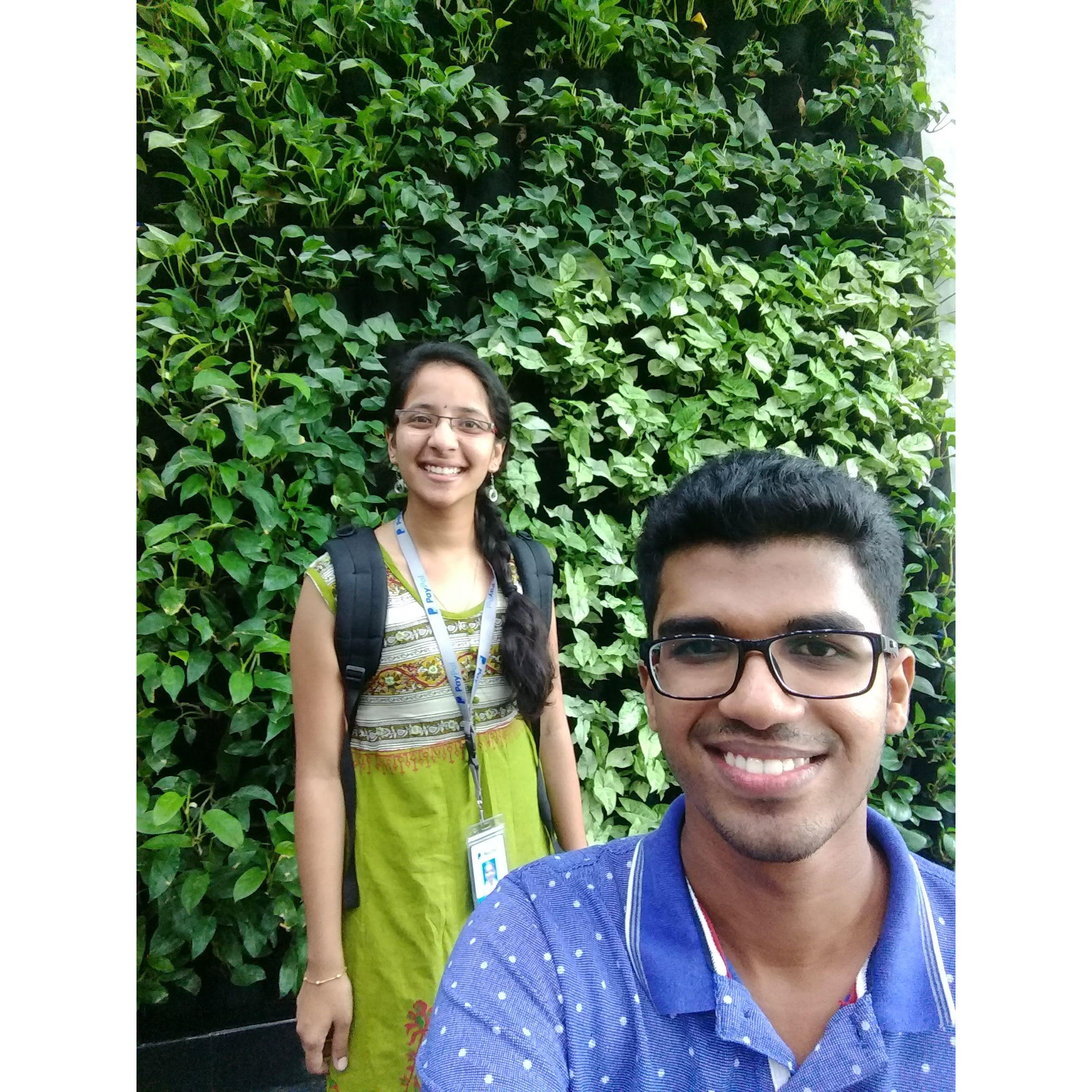 Our first photo together. PayPal 2018.